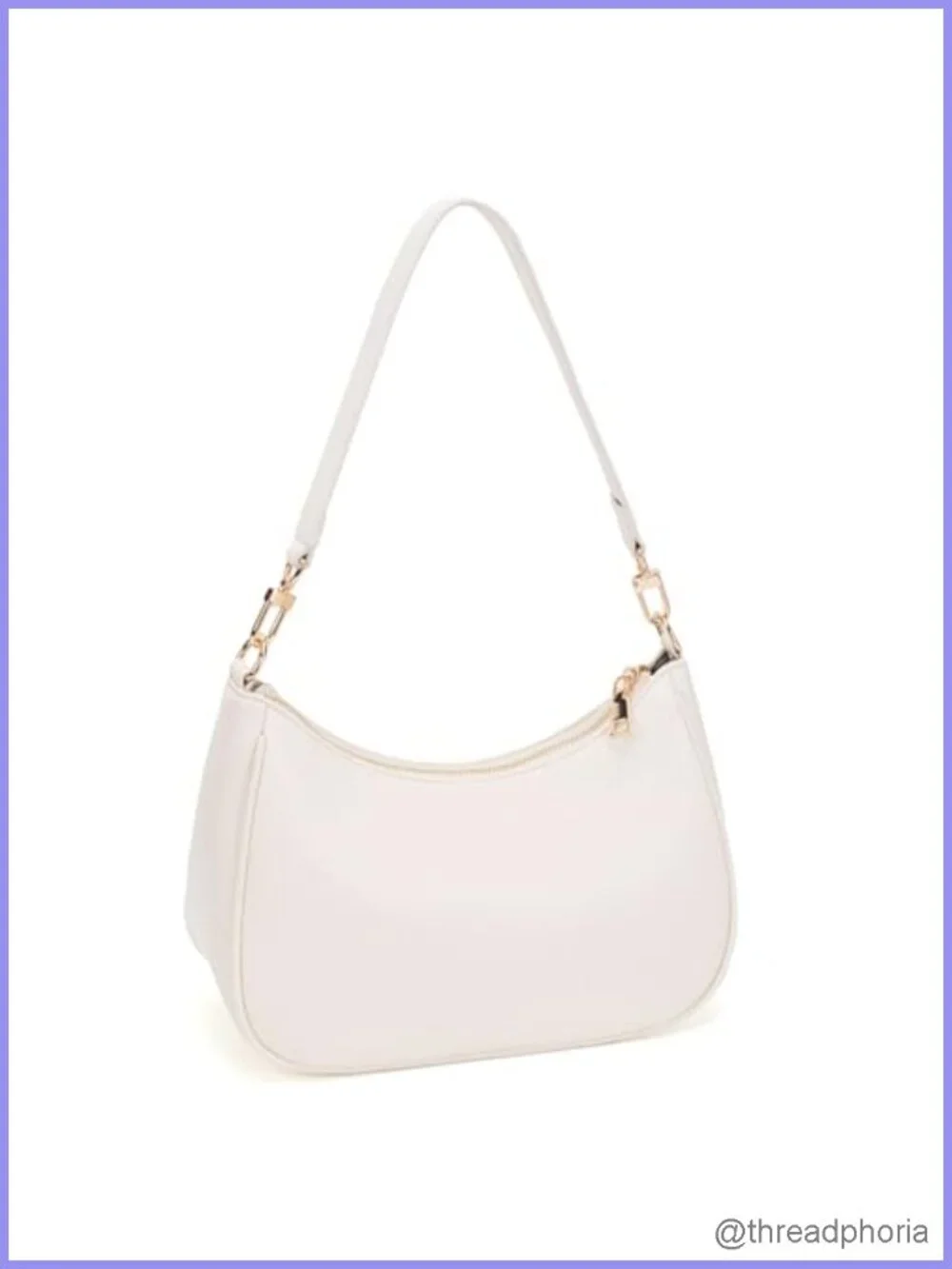 PU Leather Hobo Shoulder Bag Mini Clutch Purse Zipper Closure Tote